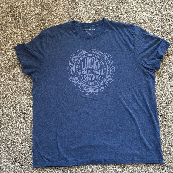 Lucky Brand Men’s Blue Tee‎ Shirt Size XXL - Picture 1 of 2